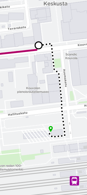 Public Transportation from Kouvola to Jaala