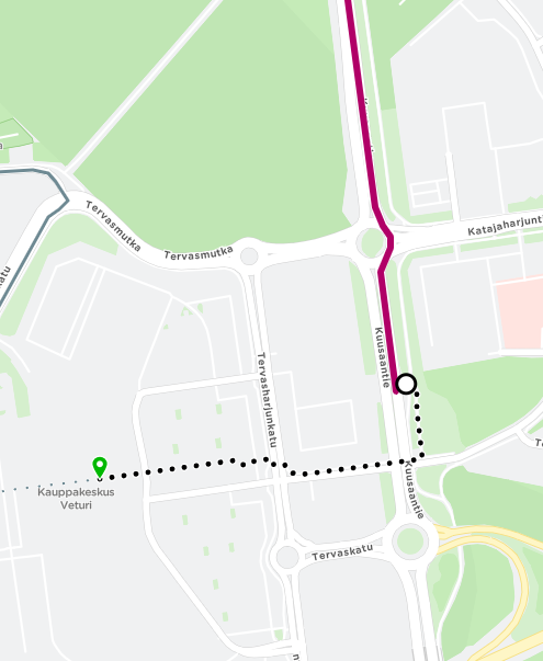 Jaalan pysäkki Veturilla