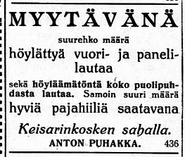 ilmoitus lautaa pajahiiltä