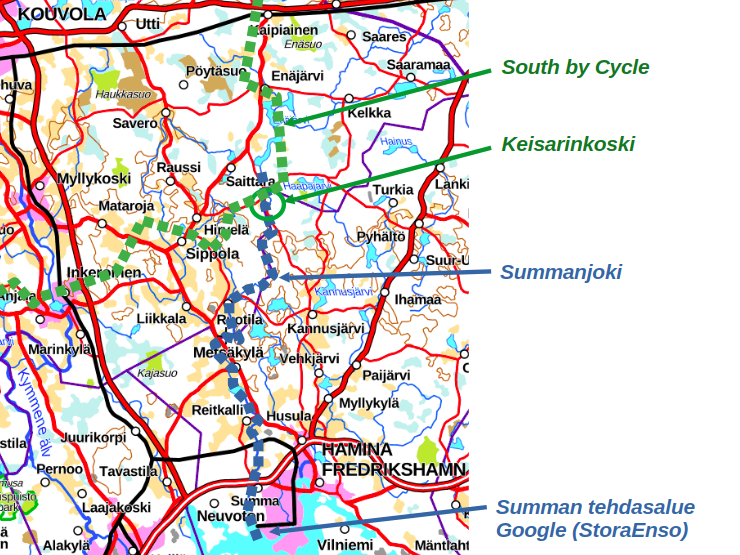 Kartta Keisarinkosken sijainti